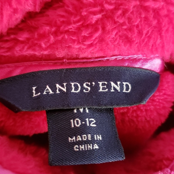 Lands End Dark Pink Fuzzy Warm Soft Cozy Pullover - Picture 9 of 10